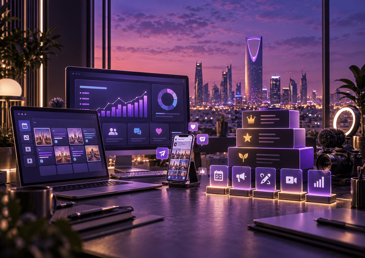 إدارة حسابات التواصل الاجتماعي للشركات في السعودية